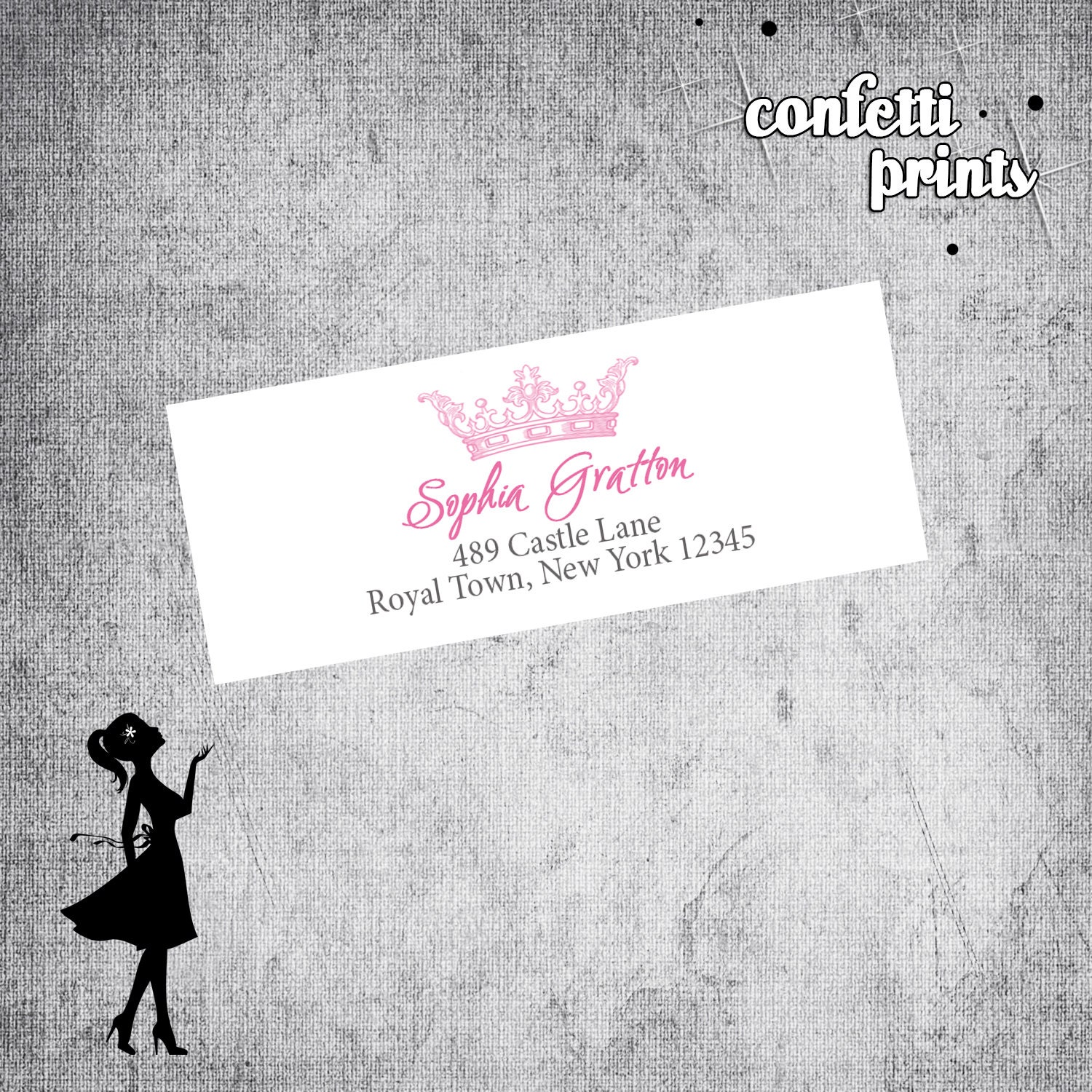 Personalized Printable Address Label - VINTAGE PRINCESS Il_570xn