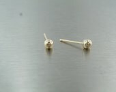14 Karat Yellow Gold stud Earrings (2mm)