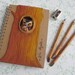 Owl Journal Notebook 'Wise Thoughts' Needle Felted Spiral Bound A6 Altered Kraft Note Pad
