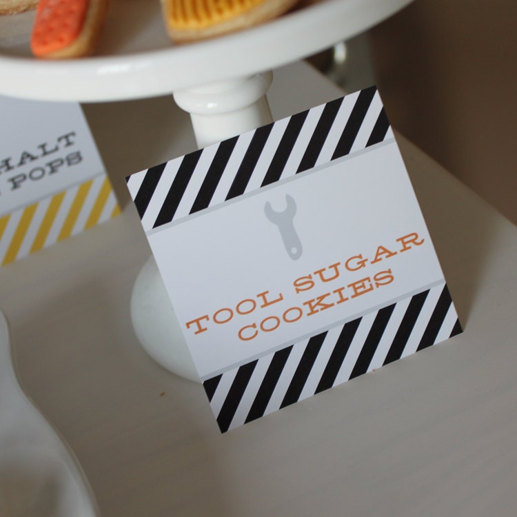 Construction Zone Printable Fancy Labels : Printable Party Designs by The Tiny Tiara Il_570xn