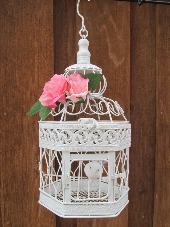 White Bird Cage / Baby Shower Decor / by TreasuredCelebration
