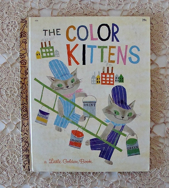 1960's Little Golden Book The Color Kittens by BibbiLousBounty