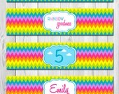 Rainbow Unicorn Theme Water Bottle Labels - DIY - Printable Il_170x135