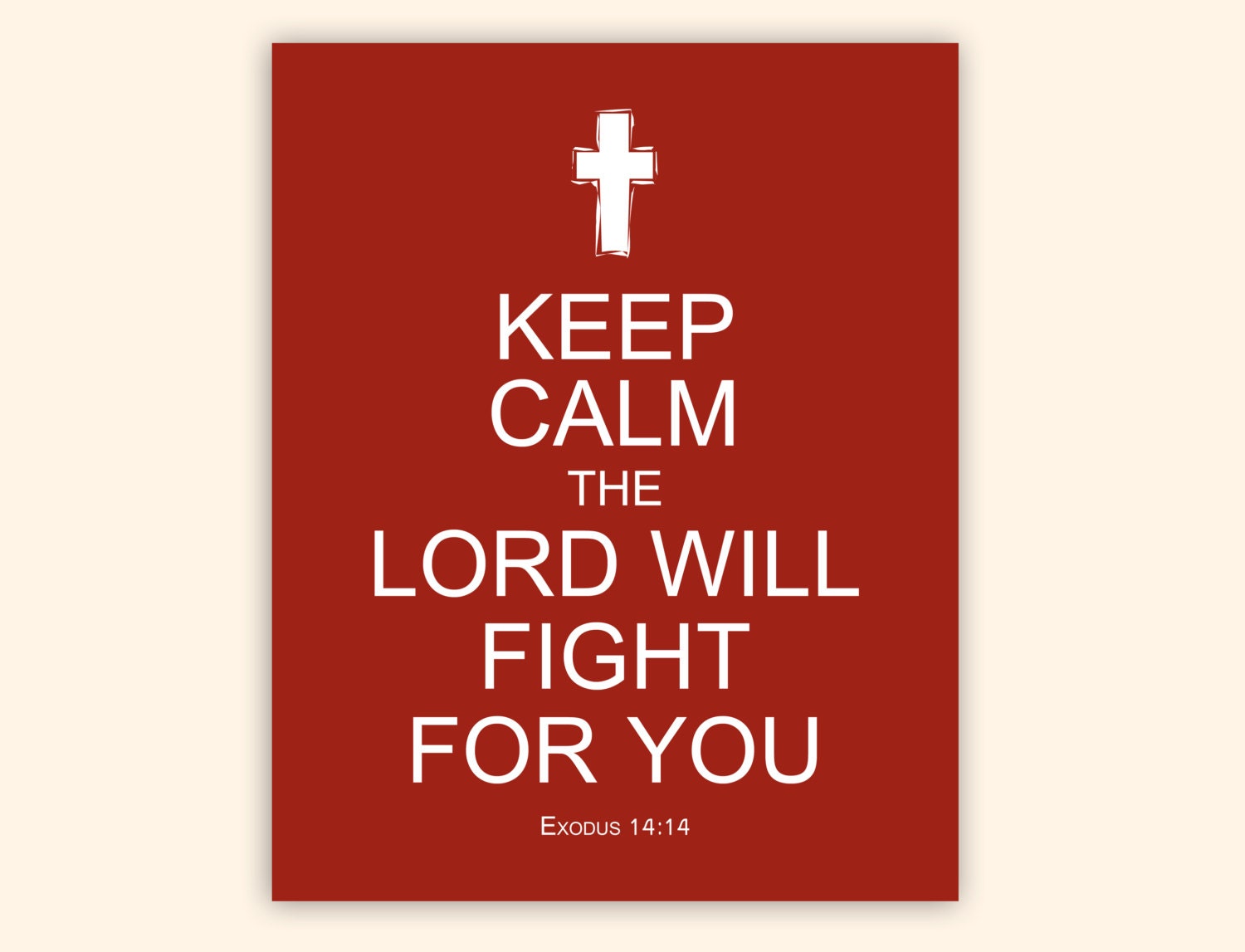 Keep Calm The Lord Will Fight For You Scripture Bible Quote Printable Art Wall Decor Digital JPEG File - CoriNicholsDesigns