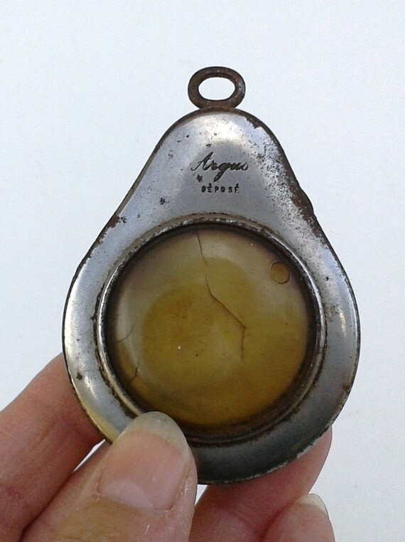 French Antique Pocket Watch Holder / Case Fob by FrenchMarketFinds