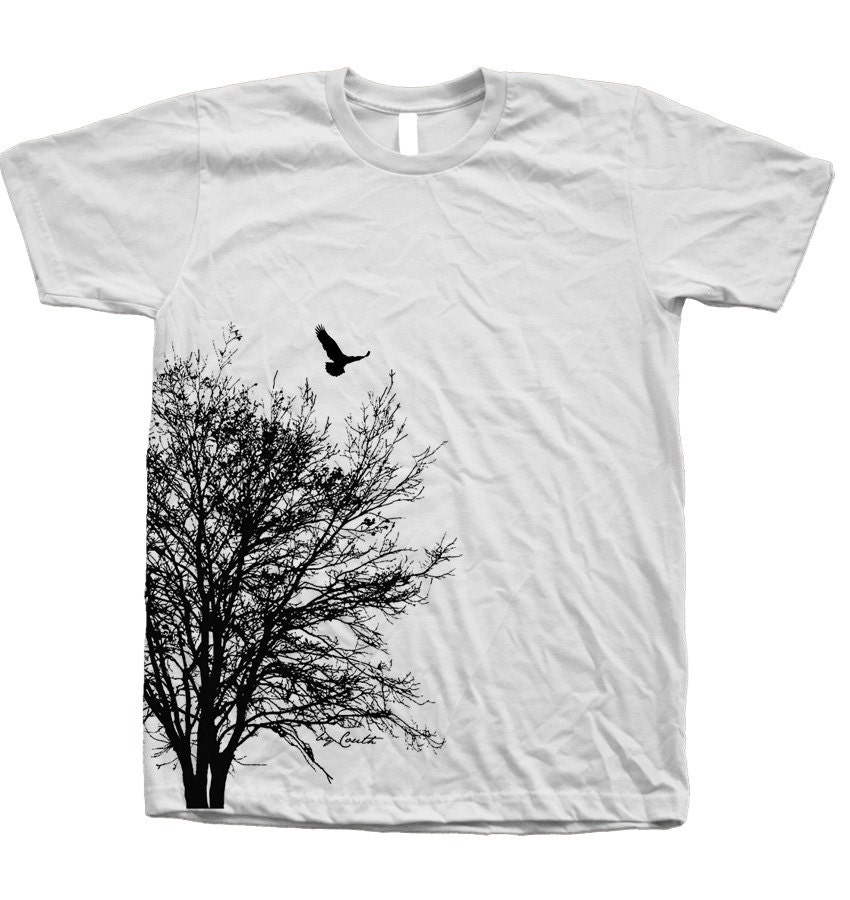 Tree T shirt Mens Unisex Hand Screen Print American Apparel Crew Neck Available: S, M, L, XL, XXL 26 Color Option - Couthclothing Tree T shirt Mens Unisex Hand Screen Print American Apparel Crew Neck Available: S, M, L, XL, XXL 26 Color Option - Couthclothing