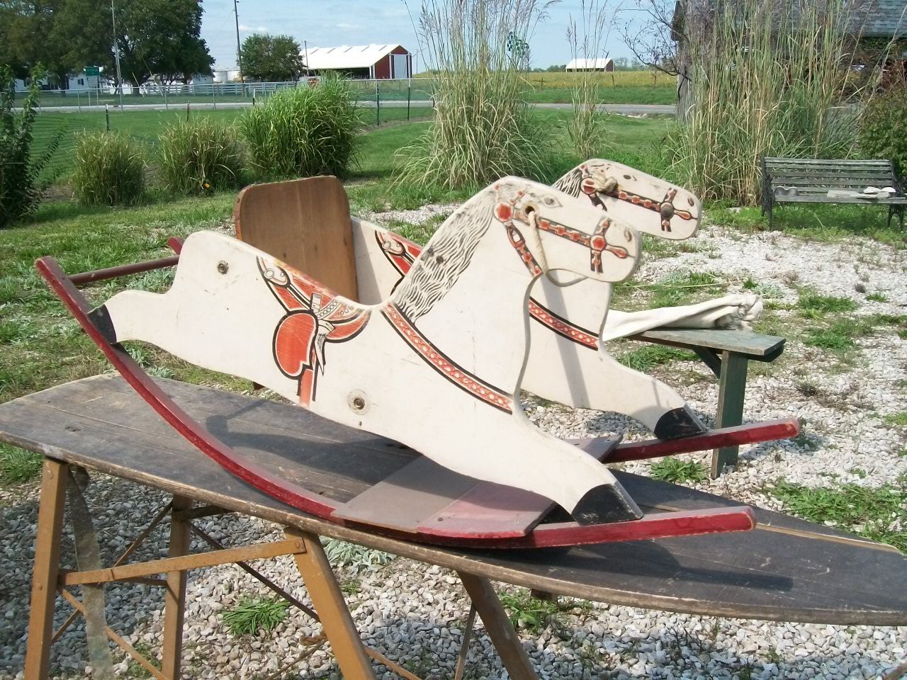 Antique Shoe Fly Rocker Horse Rocking Childs by