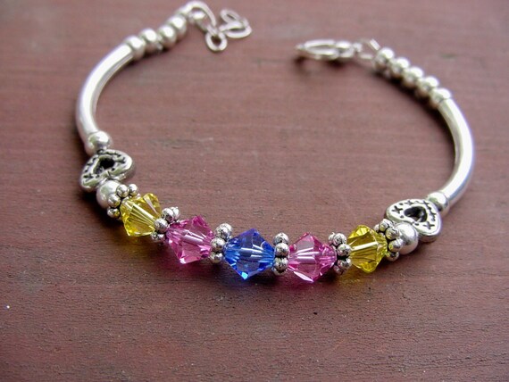 Crystal Birthstone Bracelet Swarovski by CherylsHealingGems