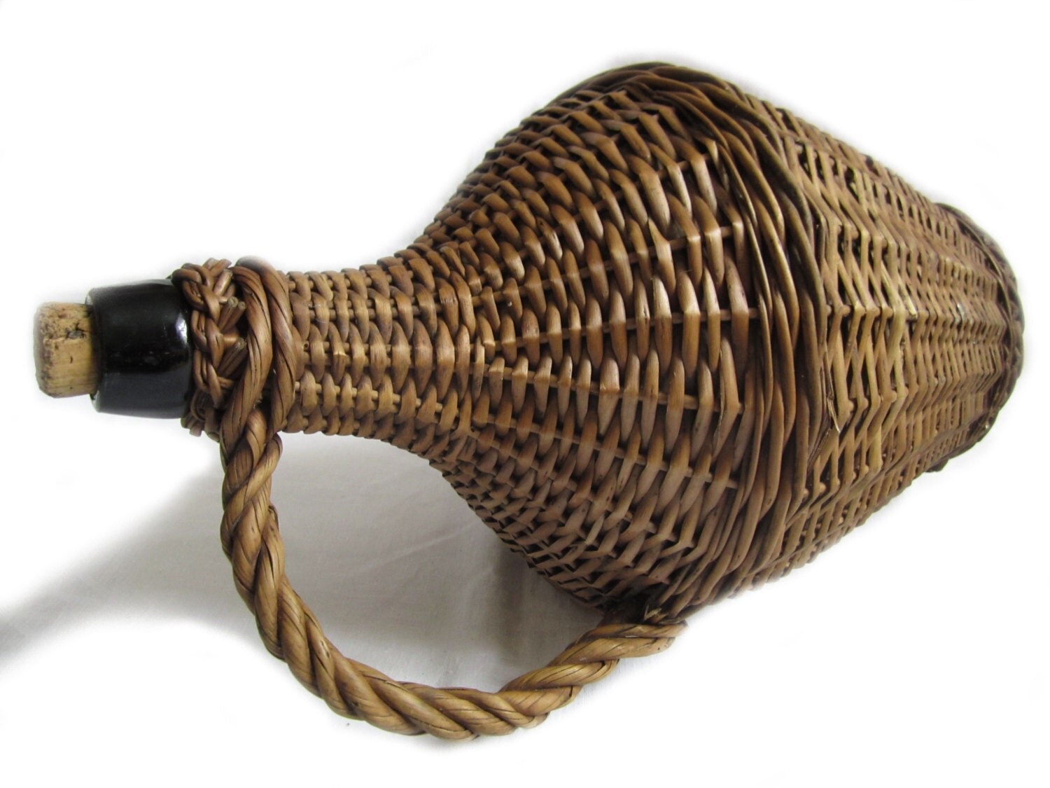 Vintage Wicker Bottle / Demijohn by AdryVintage on Etsy