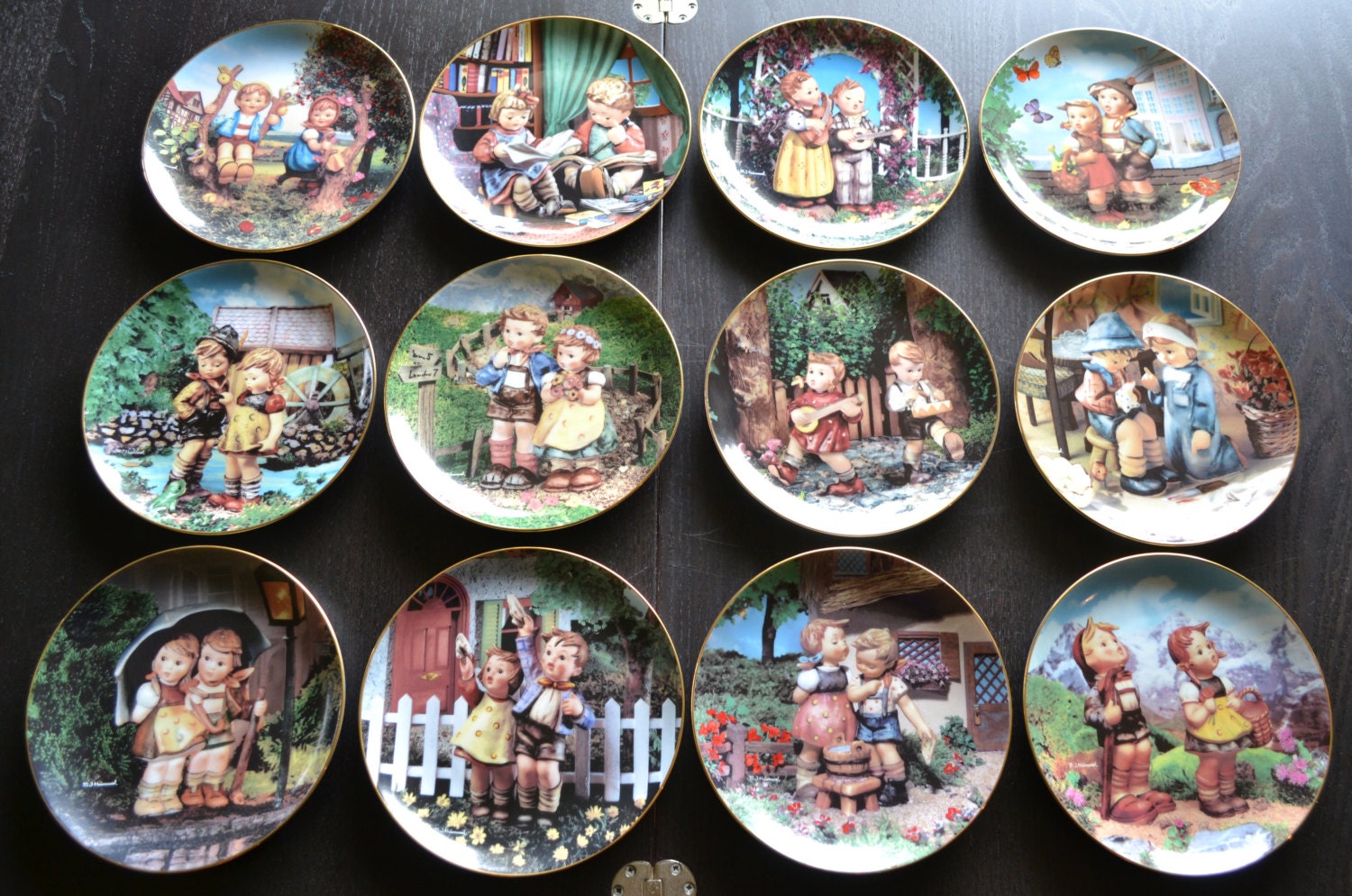 Mj Hummel Collector Plate Set Of 12 Little By Threebrevival