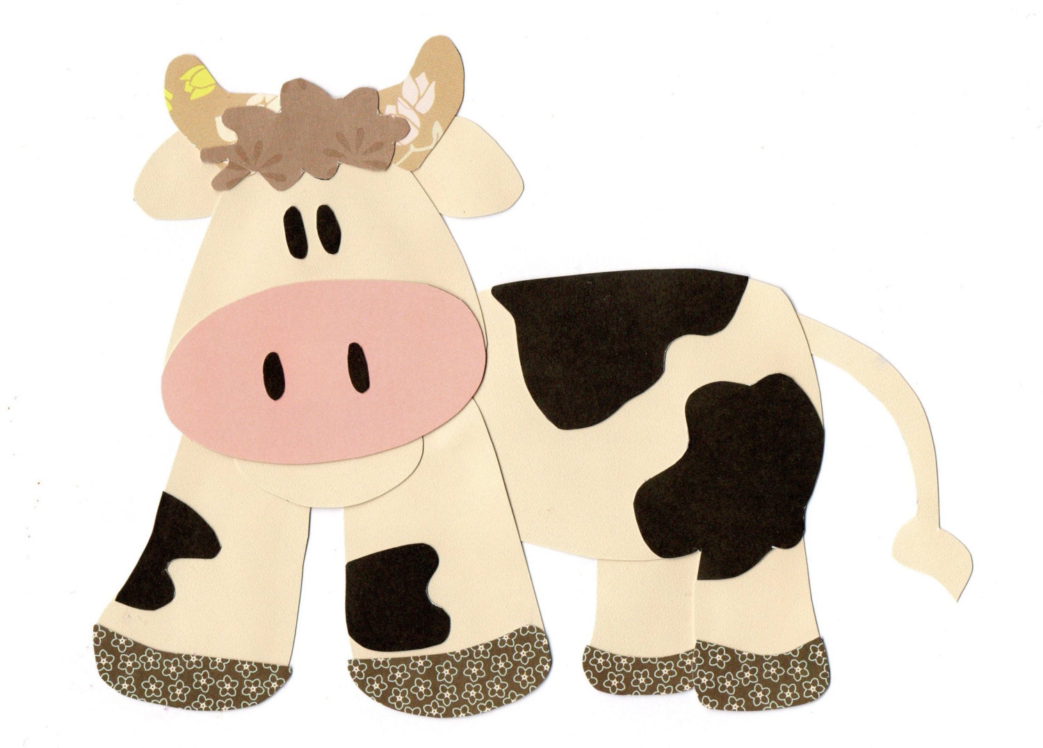Applique Template Farm Animal Cow By ForgetMeNotByMarie On Etsy