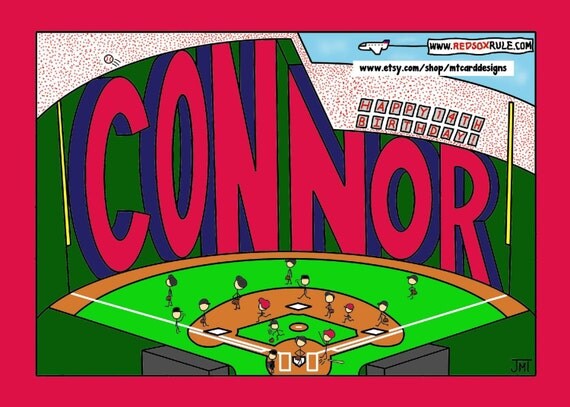Items similar to Personalized Name Birthday Card - Connor on Etsy