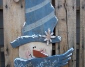 Winter Greetings Snowman Wood Craft Pattern for Winter and Christmas - KaylasKornerDesigns