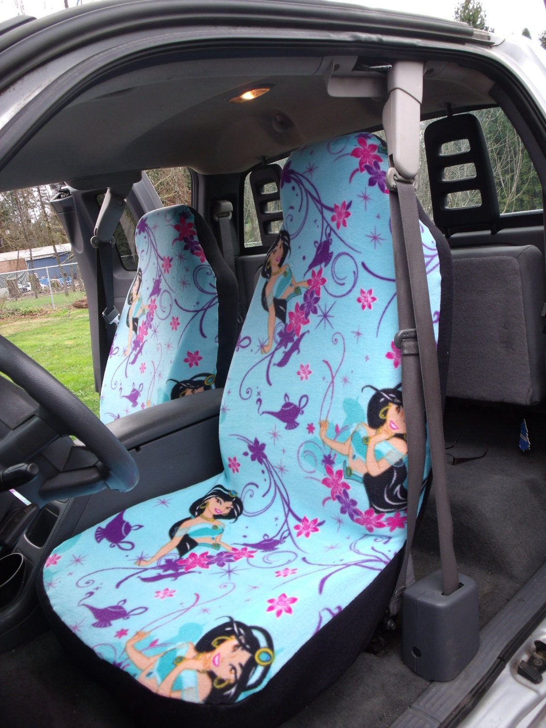 1 Set of Jasmine Print Custom Made Car Seat Covers by ChaiLinSews