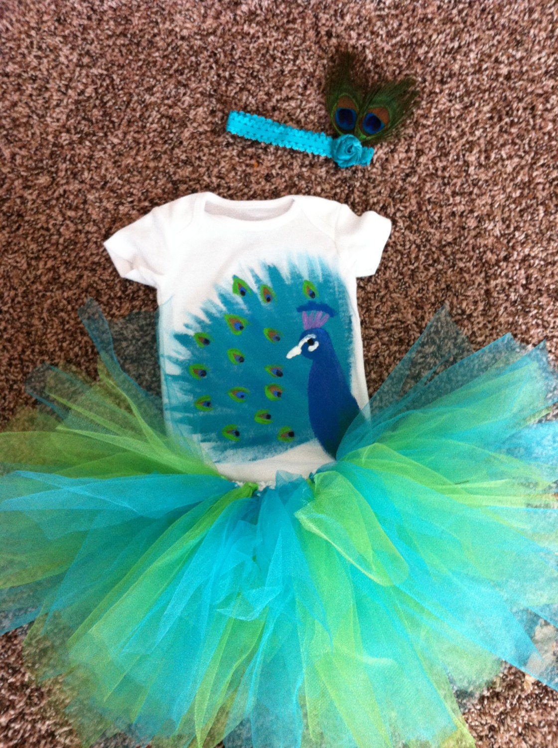 Teal and lime mixed color tutu, baby girl, tutu,