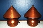 Arts and crafts copper lamps. Genuine craftsman lamps. Very rare.