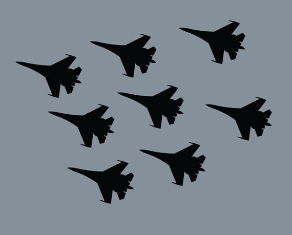 Fighter jets Air Force Airplane decal Vinyl by DIYVinylDesigns