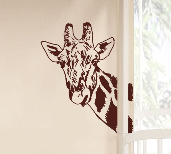 Wall decals, giraffe vinyl wall stickers, kids wall decals - T4