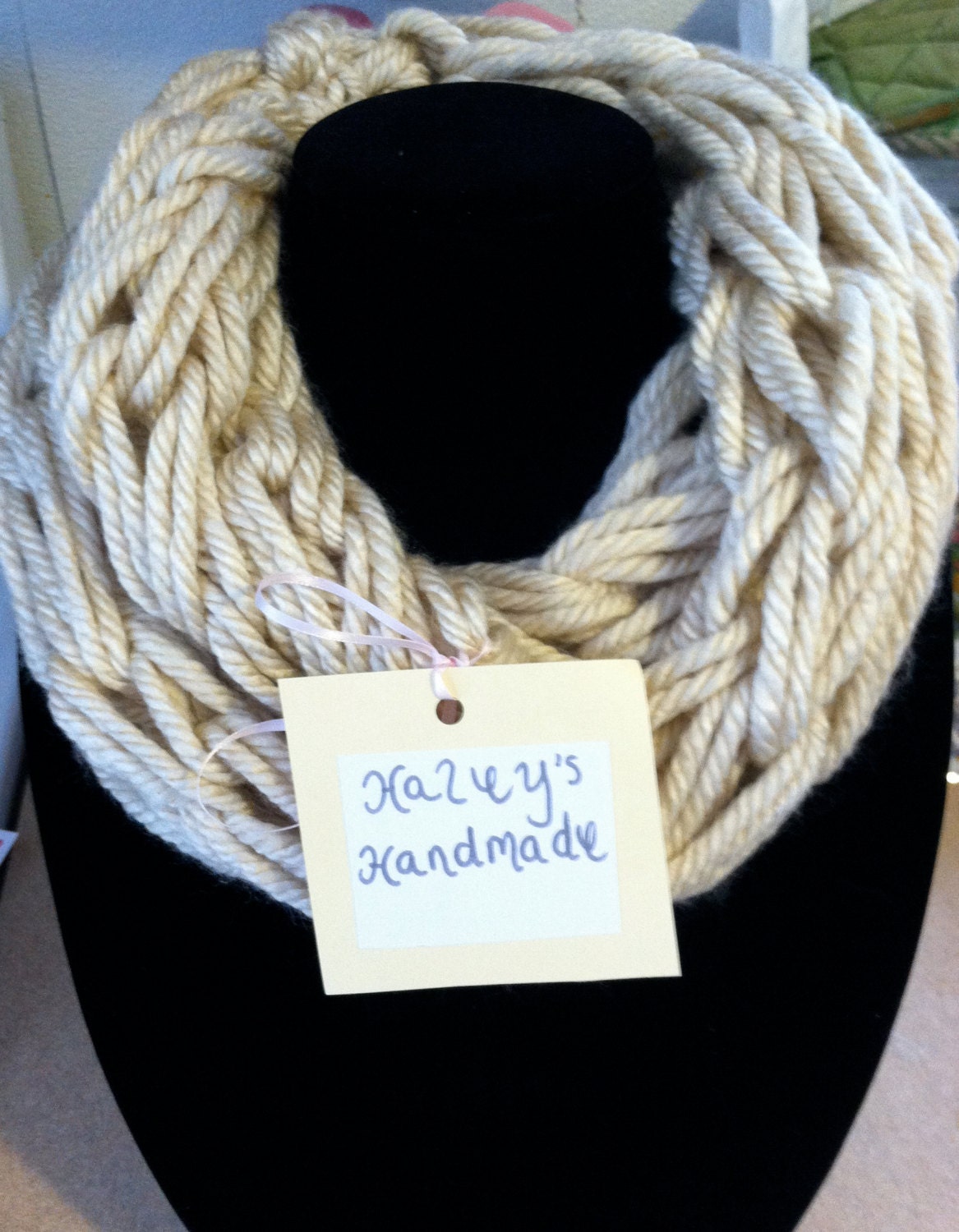 Items similar to Off White Infinity Scarf on Etsy