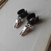 sweet teef ear cuff silver and oxidized brass