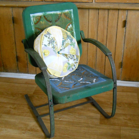 Vintage Metal Lawn Chair by lisabretrostyle2 on Etsy