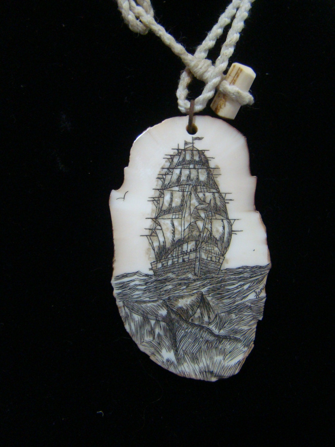 Scrimshaw Fossil Alaska Walrus Ivory Tusk Slab by Fossils2Art
