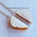 strawberry jam peanut butter and jelly sandwich best friend necklaces polymer clay bff