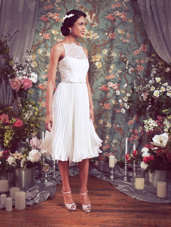 Items similar to 1940's Inspired Modern Vintage Dancing Dress, Tea