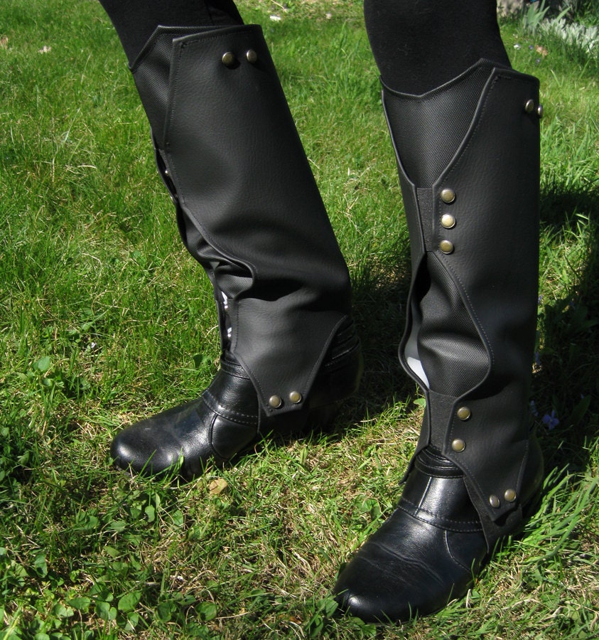 Loki Boot Covers Faux Leather Gaiters Boot Wraps by EldritchArts
