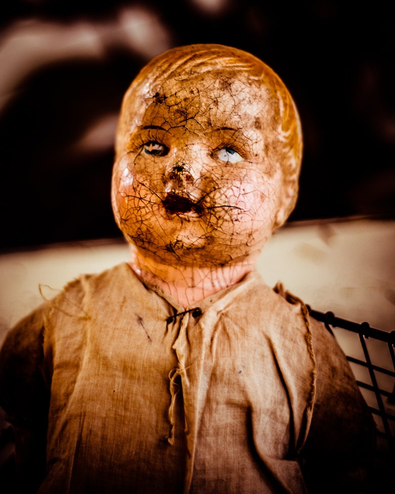 Antique Doll Fine Art Photo Creepy Vintage by Squintphotography