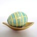 Blue and Yellow egg, ukrainian easter egg hand painted pysanka