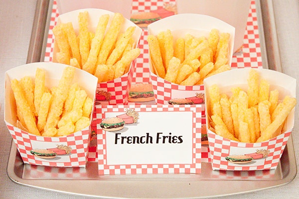 French Fry Snack Boxes : DIY Printable Fry Box (Set of 3) PDF - Instant Download Il_570xn