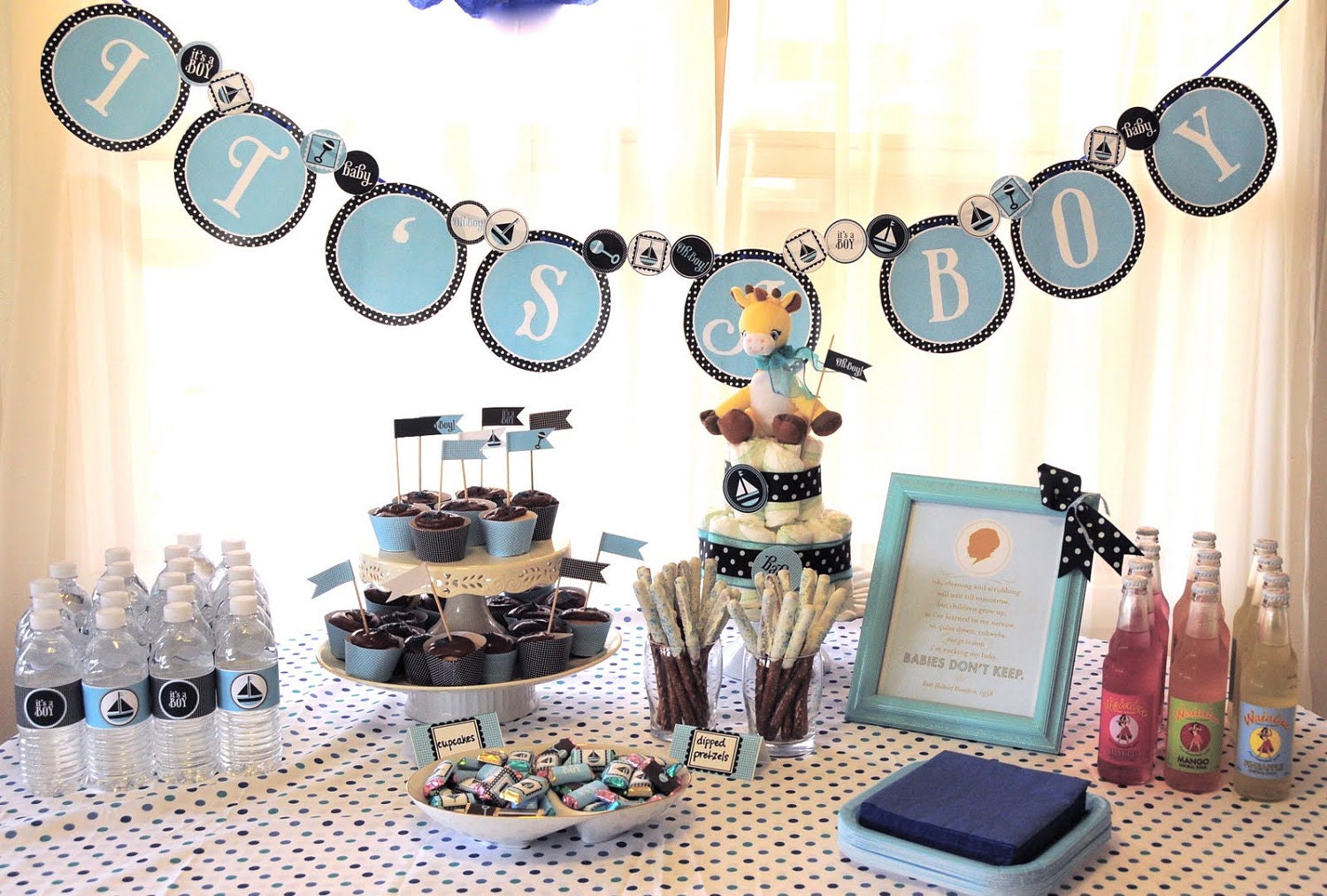Oh Boy Baby Shower PRINTABLE It's A Boy Banner from Love The Day Il_570xn