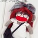 Sock Monkey Doll, Back to School, School Girl Doll with Messenger Book Bag