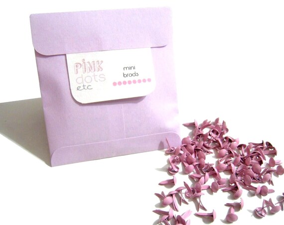 Set of 35 Mini Brads Pastel Pink Il_570xn