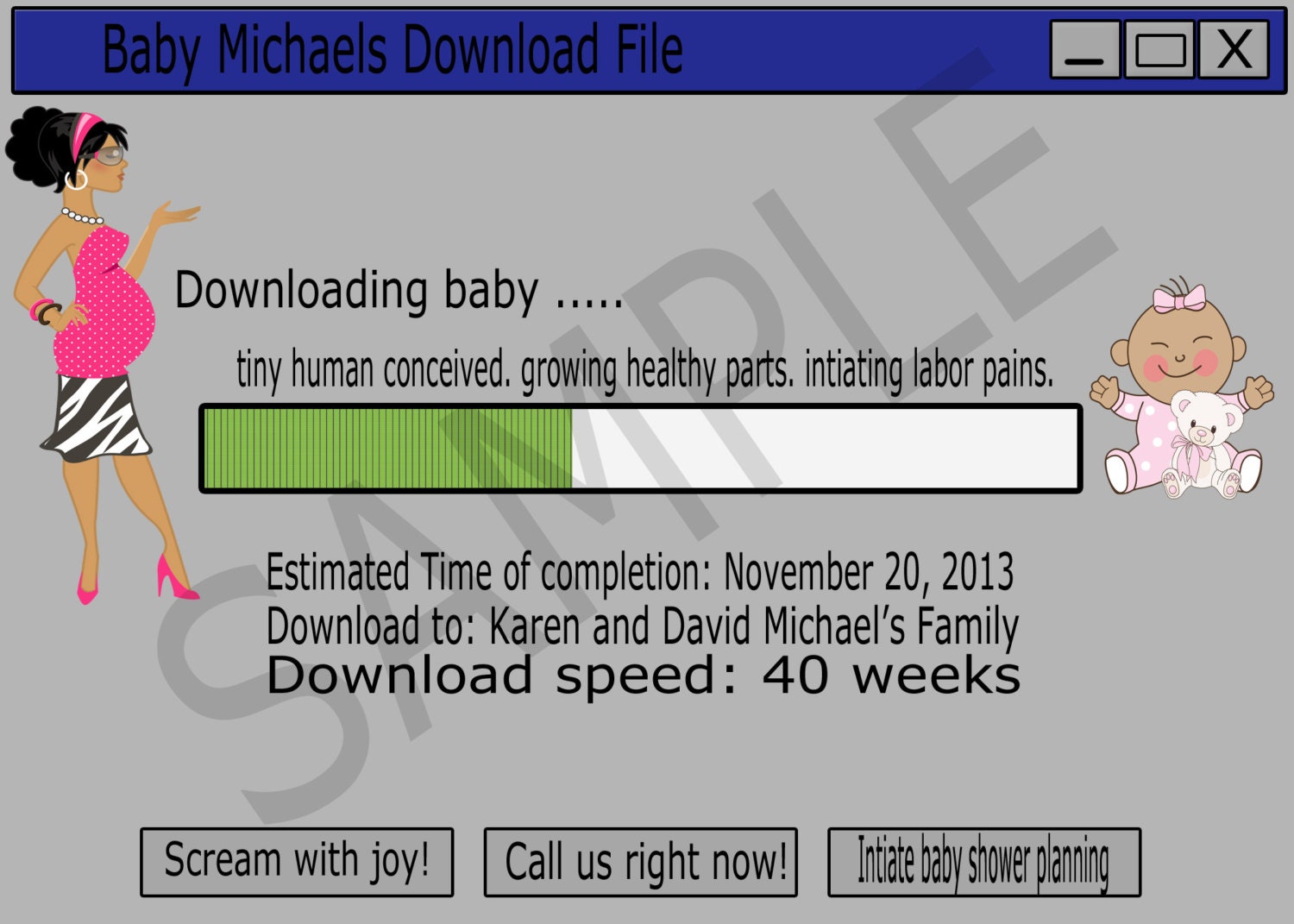 Downloading Baby Geeky Baby Printable, Customized Pregnancy Announcement - PAD1000-PAD1001 Il_570xn