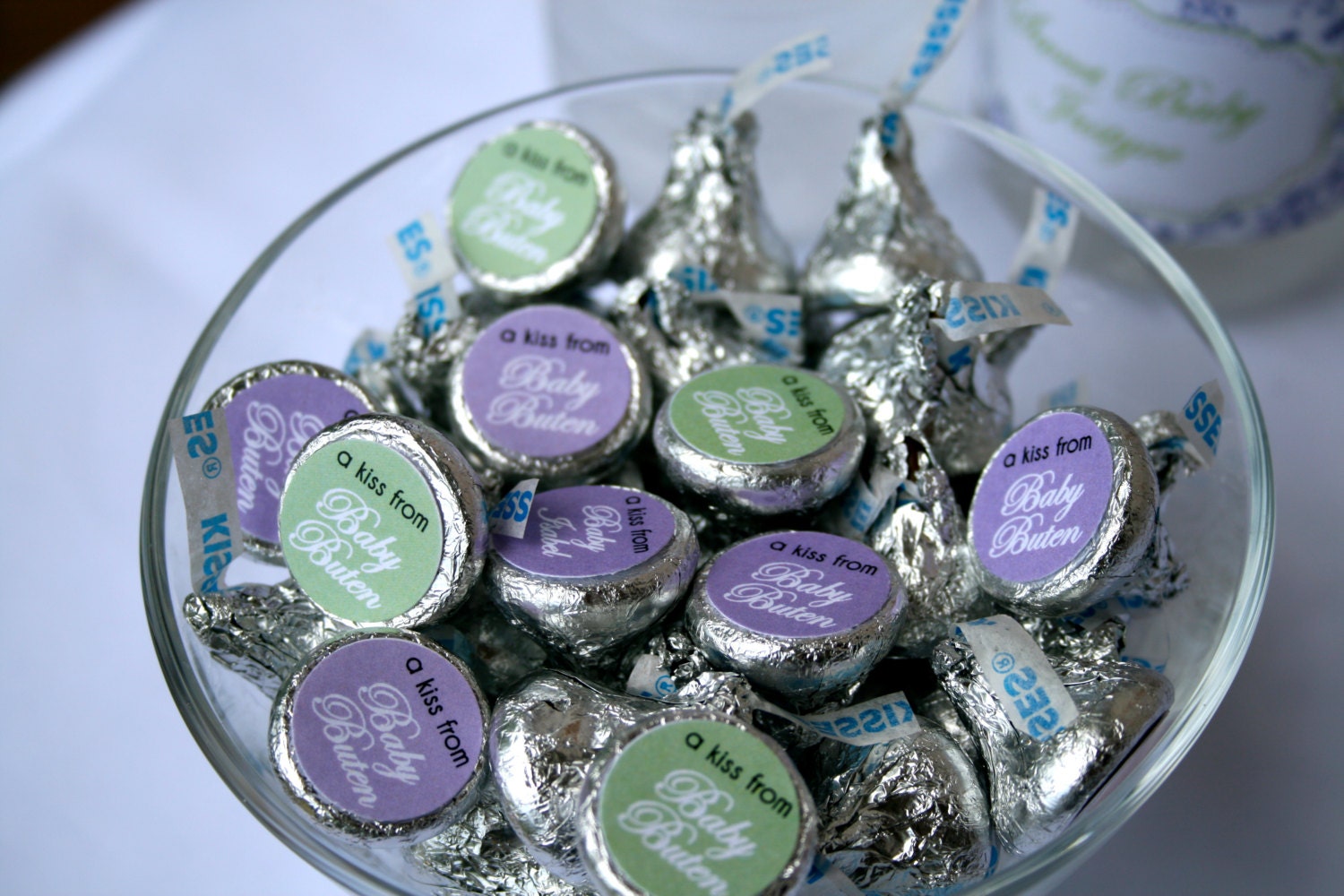 Lavender and Mint Green Baby or Bridal Shower- Hershey Kisses- Print Your Own Il_570xn