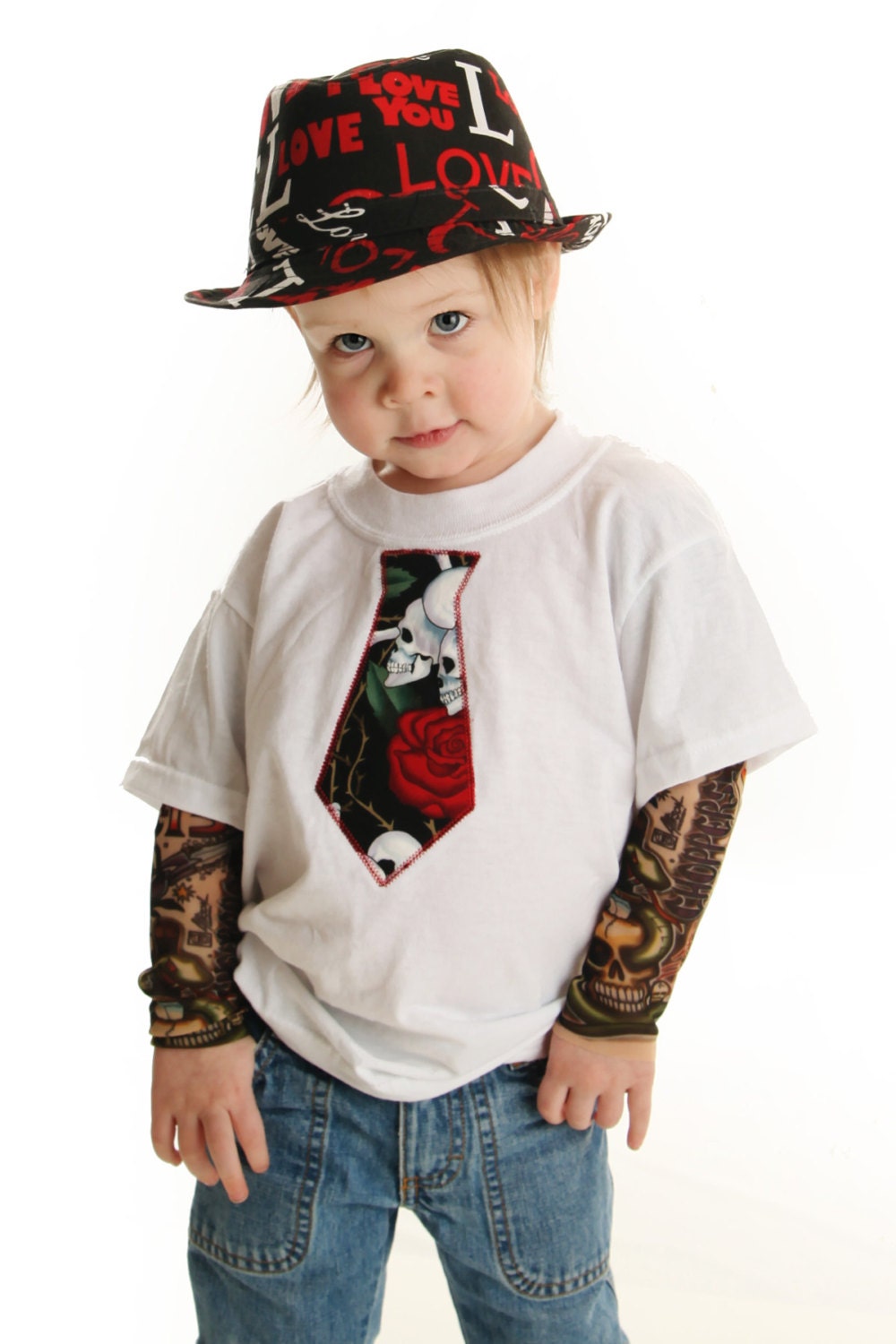 youth tattoo sleeve shirt