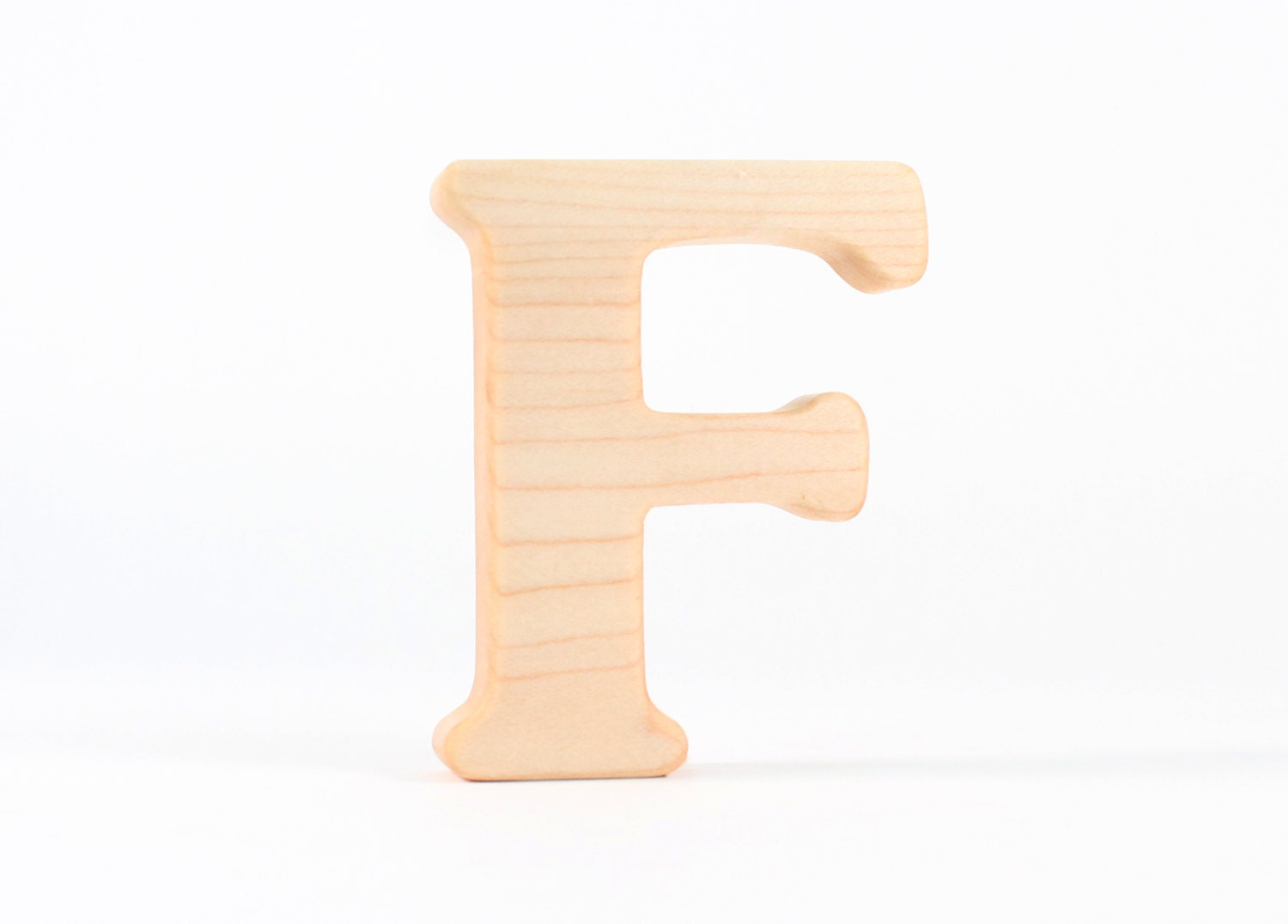 letter F wood teether - a handmade eco-friendly teething / grasping toy - special keepsake gift for newborn and infant - SmilingTreeToys
