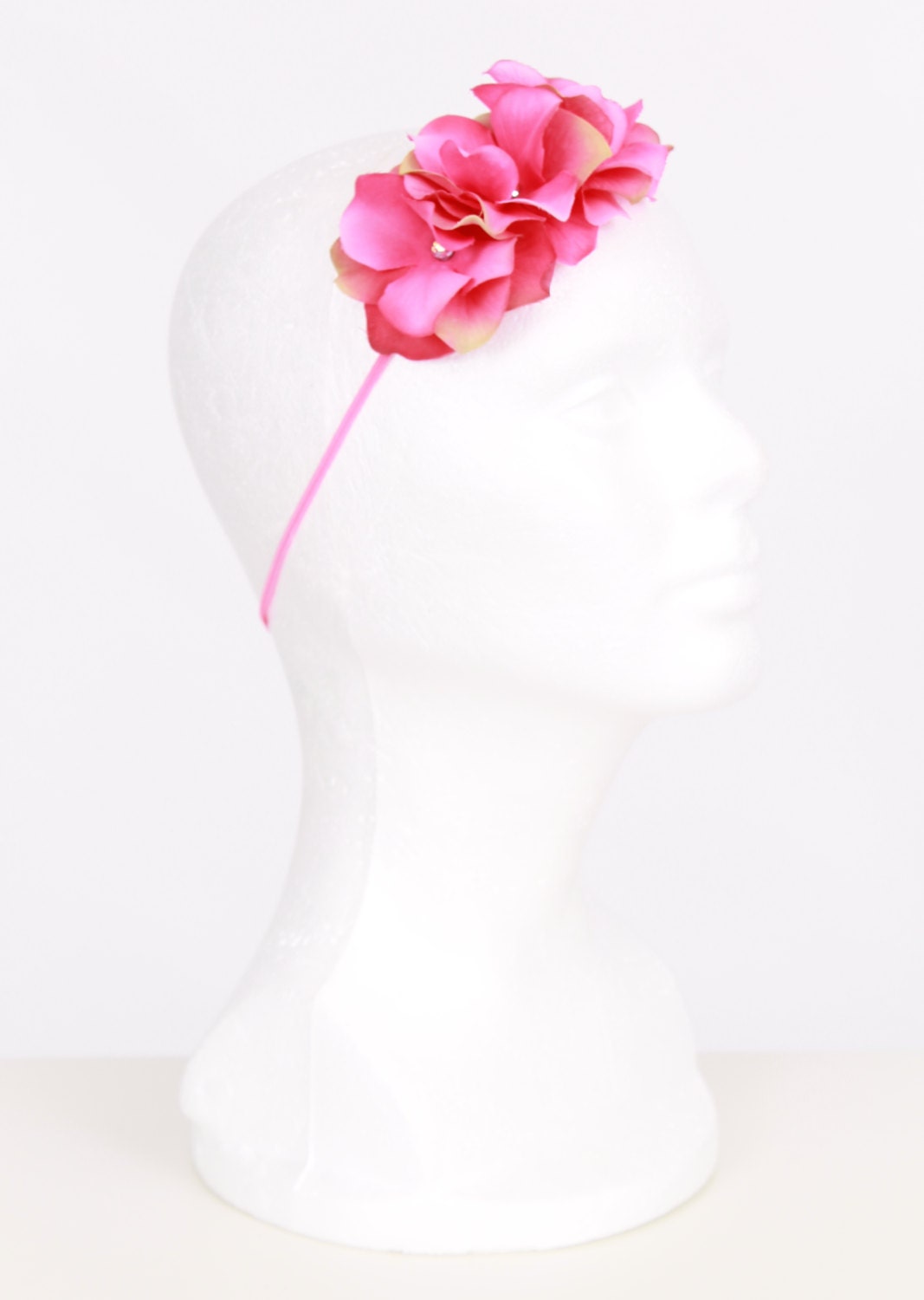 SAMPLE SALE 50% Off: Tickled Pink - Hot Pink - Flower Headband - Fits infant to adult - Cutie Patootie Designz Il_570xn