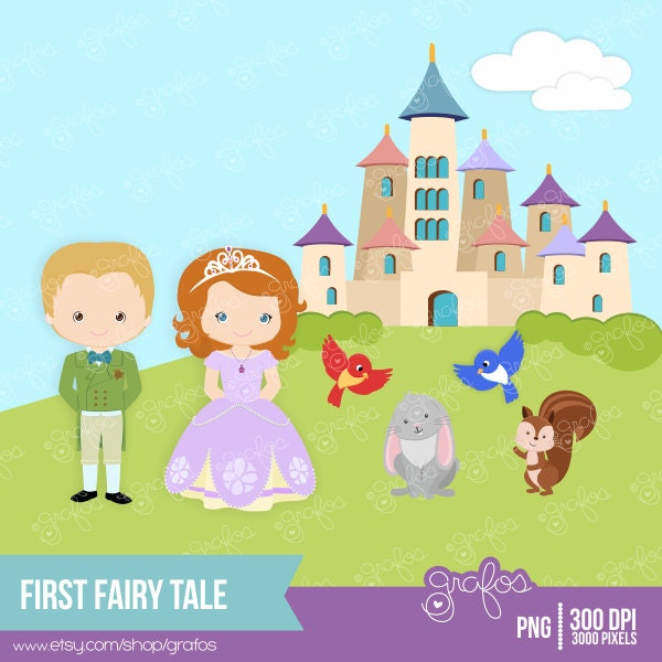 FIRST FAIRY TALE Digital Clipart , Sofia The First Digital Clipart / Instant Download Il_570xn