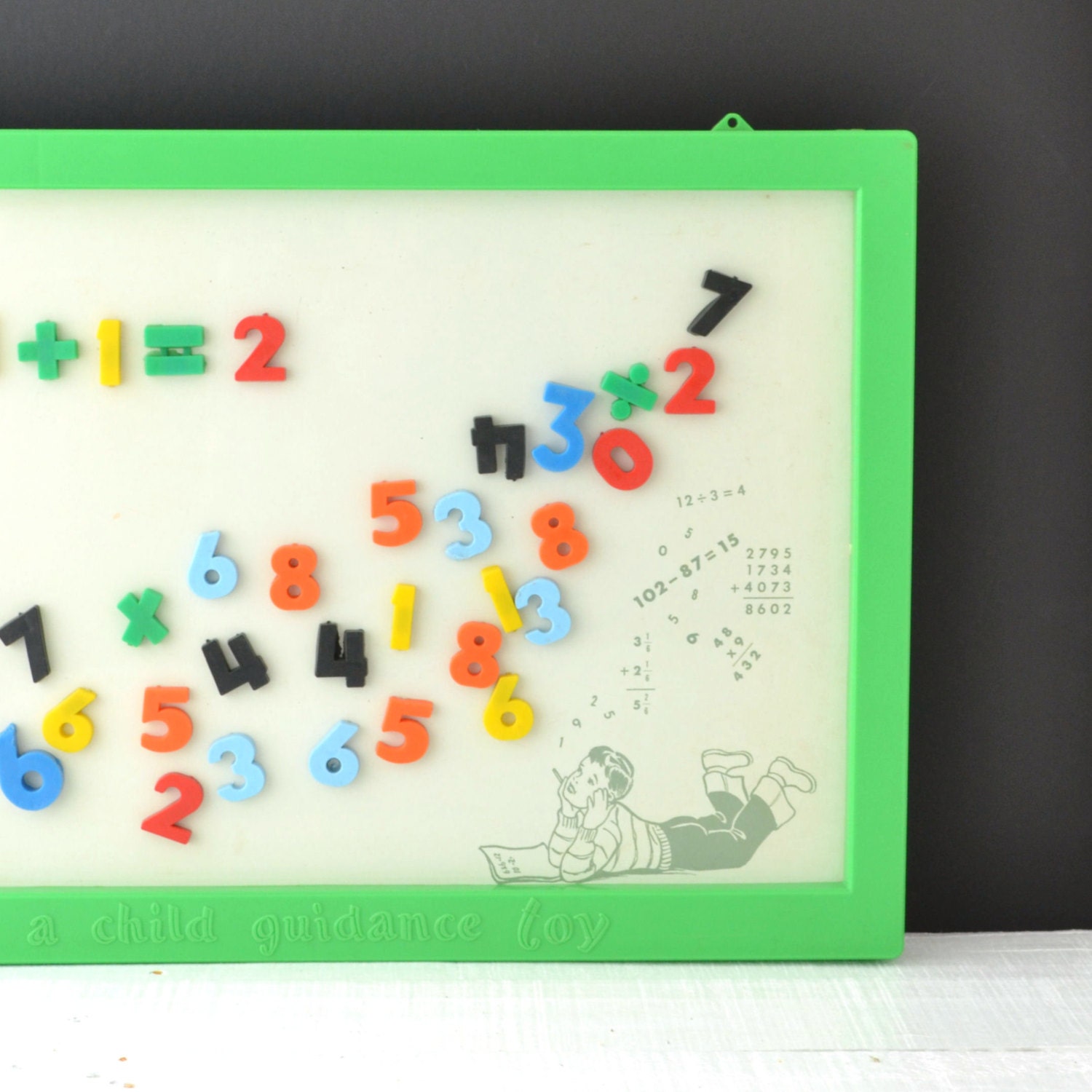 Math Board Vintage Childrens Toy by KOLORIZE