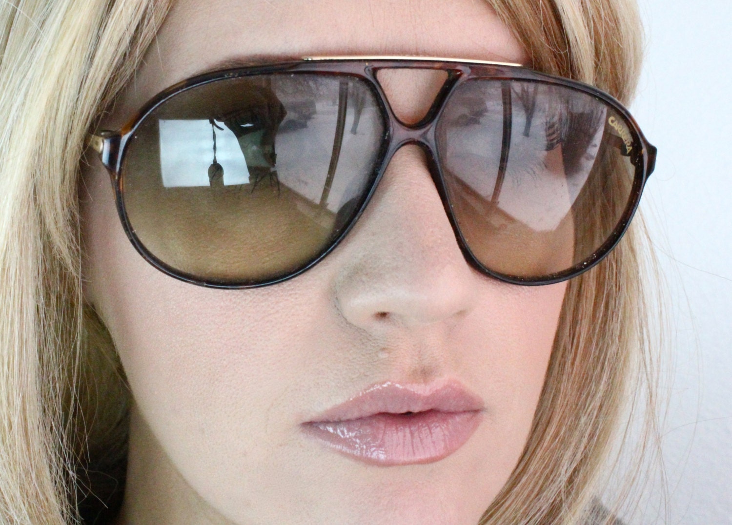 Vintage Carrera Tortoise Shell Aviator Sunglasses