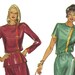 Butterick 70s 80s Sewing Pattern Asymmetrical Front Blouse A-line Skirt Long Short Sleeve Shirt Round Neck Bust 34