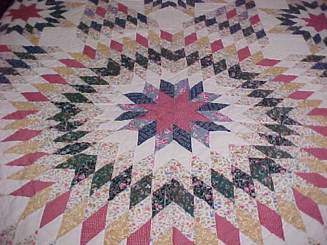 Quilt Vintage Quilt 1970s American Folk Art Quilt Exquisite Quilt Radiant Star Pattern Native American Pattern