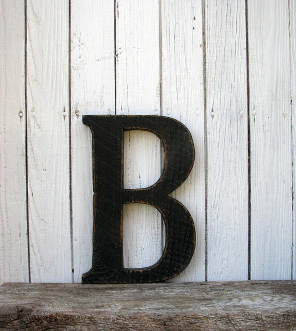 Rustic Barn Wood Letter B Painted By SecondNatureWoodwork On Etsy