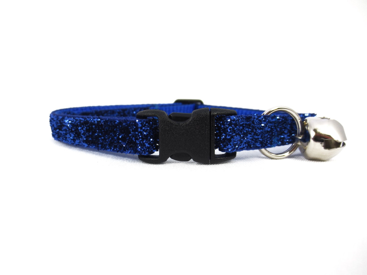 Blue Glitter Cat Collar by SouthernWag on Etsy
