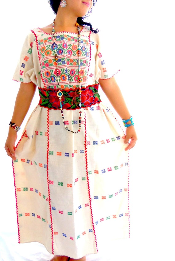 Items similar to Divina Mexican Huipil Tunic Contemporary handwoven