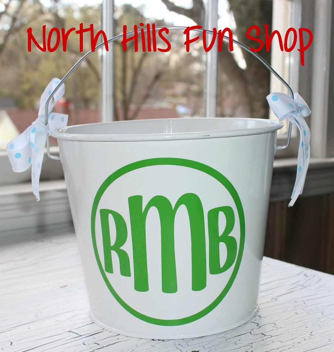 Personalized Monogrammed Buckets by on Etsy