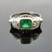 Art Deco Emerald Ring in 18k Yellow and White Gold, Stunning One of a Kind Piece, RGEMR104D